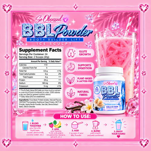 BBL Powder™ | Booty Builder Lift | Plant Based Lactose free